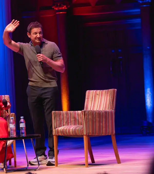 Jeremy Renner on stage at Cadogan Hall, London, June 12, 2025