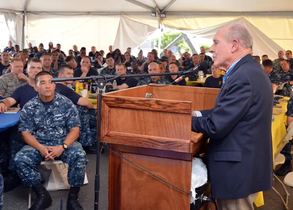 Retired Capt. Thomas J. Hudner Jr., 88, speaking in Charlestown, Massachusetts, August 22, 2013 (not in North Korea)