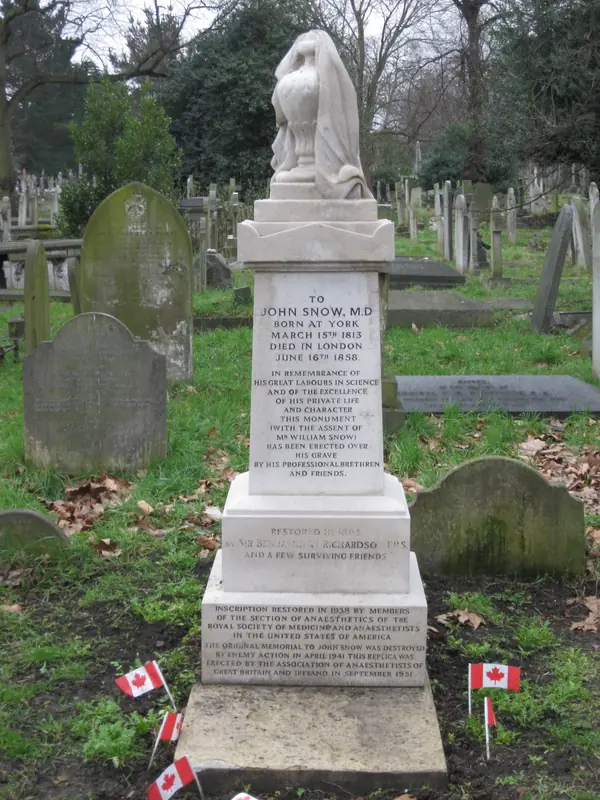 John Snow’s grave, Brompton Cemetery, London, 2010