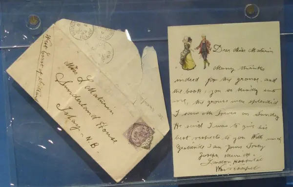 Merrick’s letter to Mrs. Maturin, signed from the London Hospital, Whitechapel, Royal London Hospital Museum, 2008