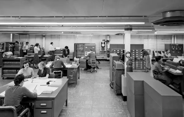 IBM 704 computer operations at NACA’s Langley laboratory, December 16, 1957