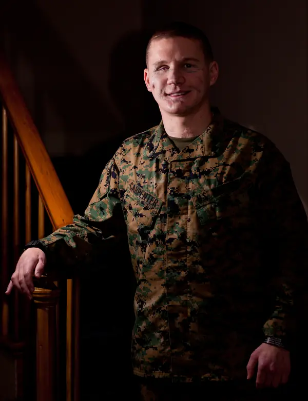 Lance Cpl. Kyle Carpenter at the first corporals course for wounded warriors, Walter Reed, Bethesda, January 2012