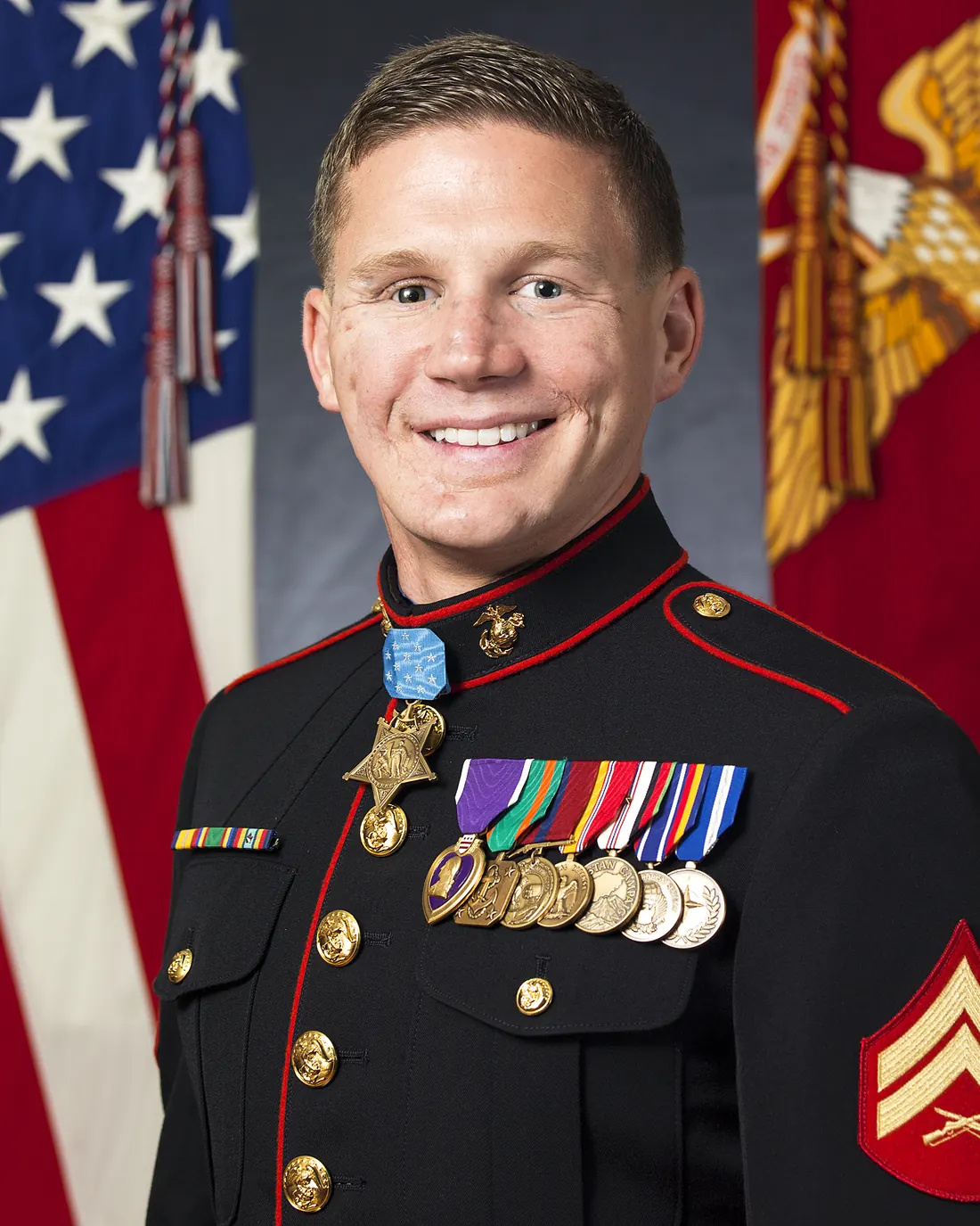 Cpl. William Kyle Carpenter, his official Medal of Honor photo, June 18, 2014
