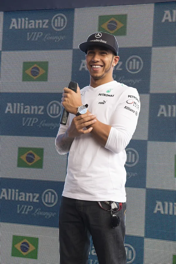Lewis Hamilton at the Allianz VIP Lounge, Interlagos, November 24, 2013 (not 2021)