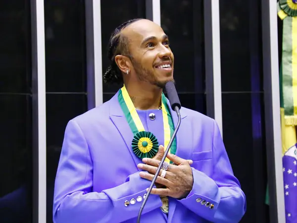 Lewis Hamilton at his honorary-citizenship session, Chamber of Deputies, Brasília, November 7, 2022