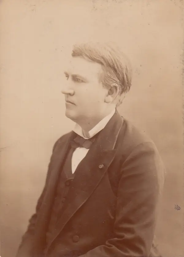 Thomas Edison, photographed in Paris, about 1889