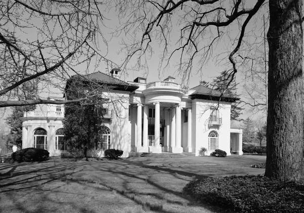 Villa Lewaro, Irvington, New York, east front, Historic American Buildings Survey photo (taken decades after her death)