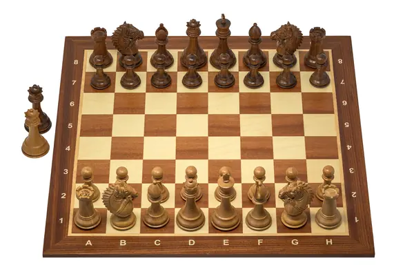 A Staunton chess set, April 26, 2024 (a stand-in, not the Harvard boards)