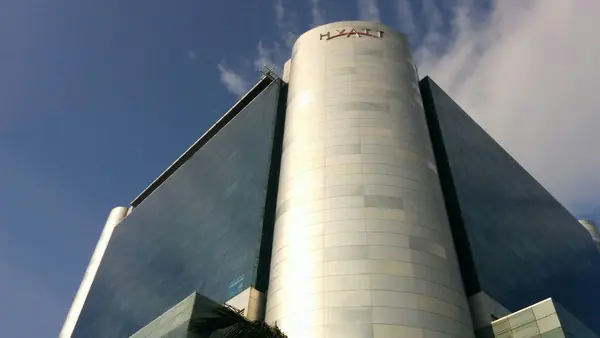 The Hyatt Regency Chennai, venue of the 2013 world title match, August 31, 2015 (not during the match)