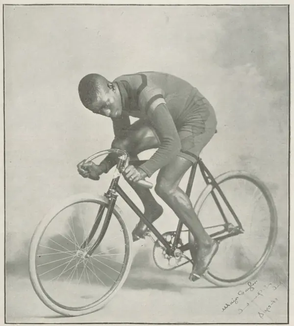 Major Taylor on the cover of La Vie au grand air, November 1, 1898 (cropped)