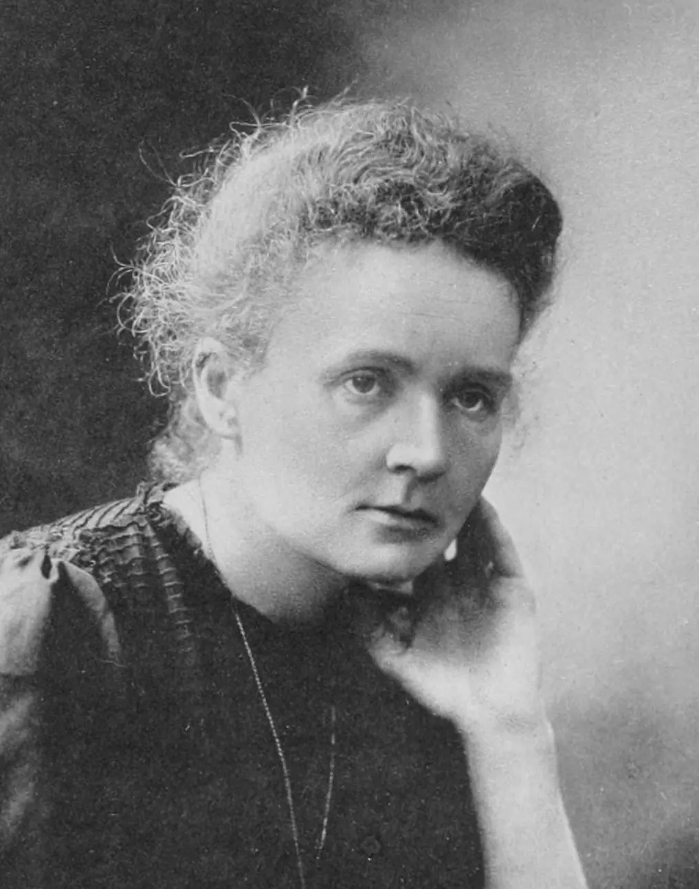 Marie Curie, her Nobel portrait of 1911, printed in Les Prix Nobel, 1912