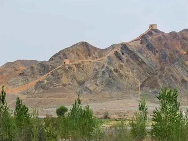 The Great Wall on the Black Mountains near Jiayu Pass, at its western end, May 7, 2016 (not the 1988 walk)
