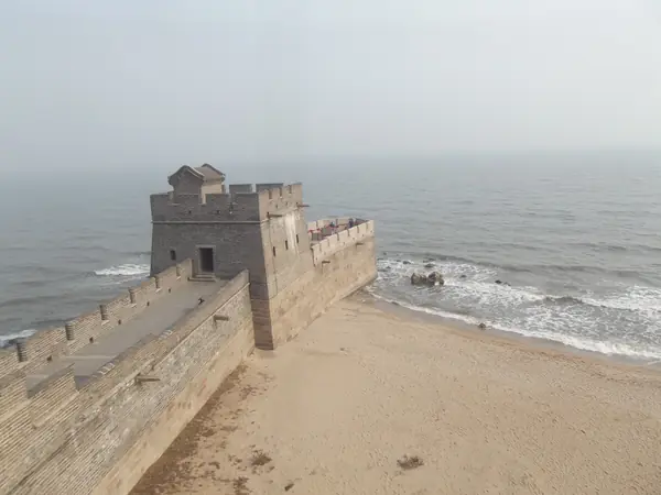 Old Dragon’s Head, Shanhaiguan, where the Great Wall meets the sea at its eastern end, March 7, 2015 (not the 1988 walk)