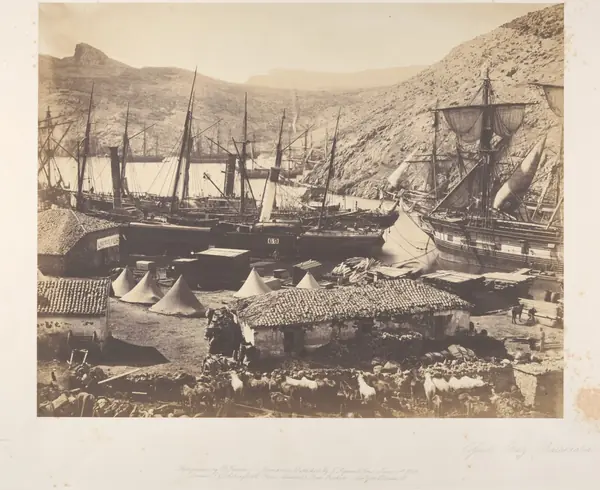Cossack Bay, Balaklava, photographed by Roger Fenton, 1855