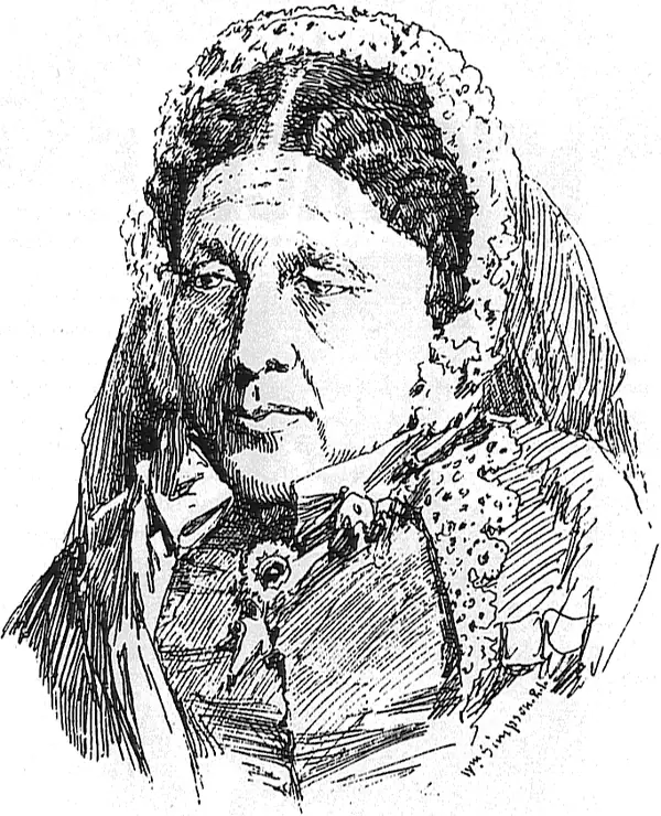 Mary Seacole, sketched by William Simpson, about 1855