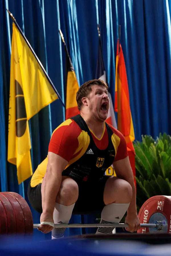 Matthias Steiner under the bar, Villeneuve-Loubet, France, August 13, 2010 (not Beijing)
