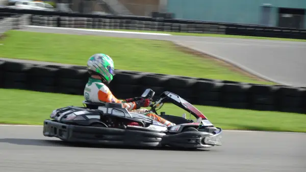 The same karter close up at Kart Silverstone, October 22, 2026 (not Max Verstappen)