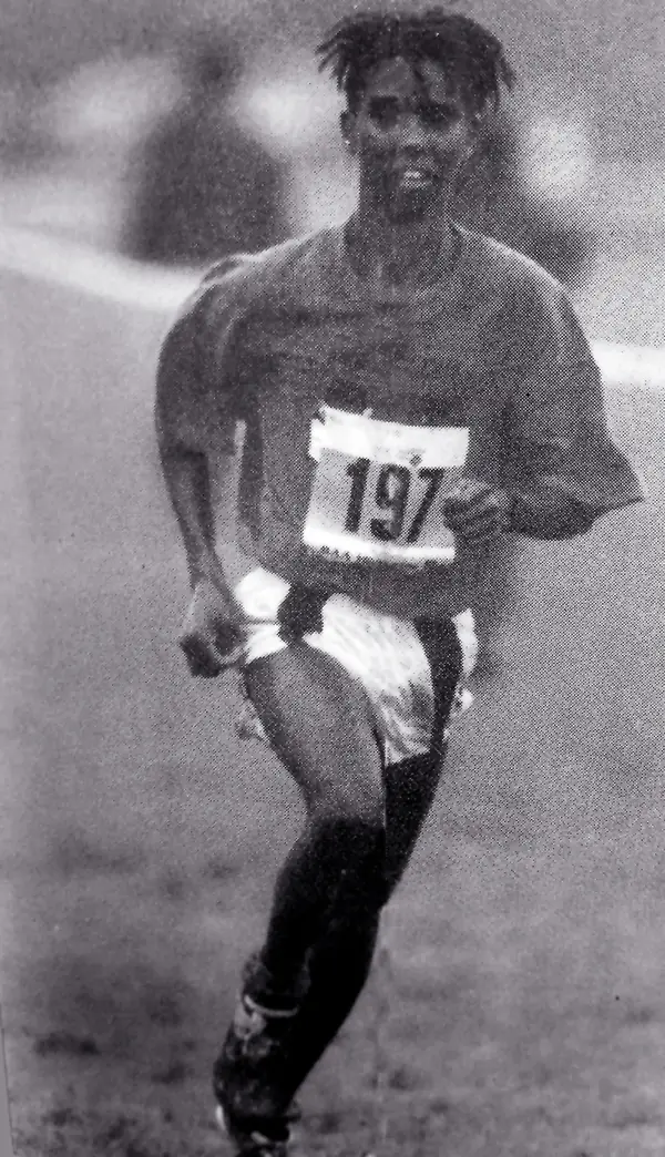 Mo Farah running cross country at the London Youth Games, January 13, 1994