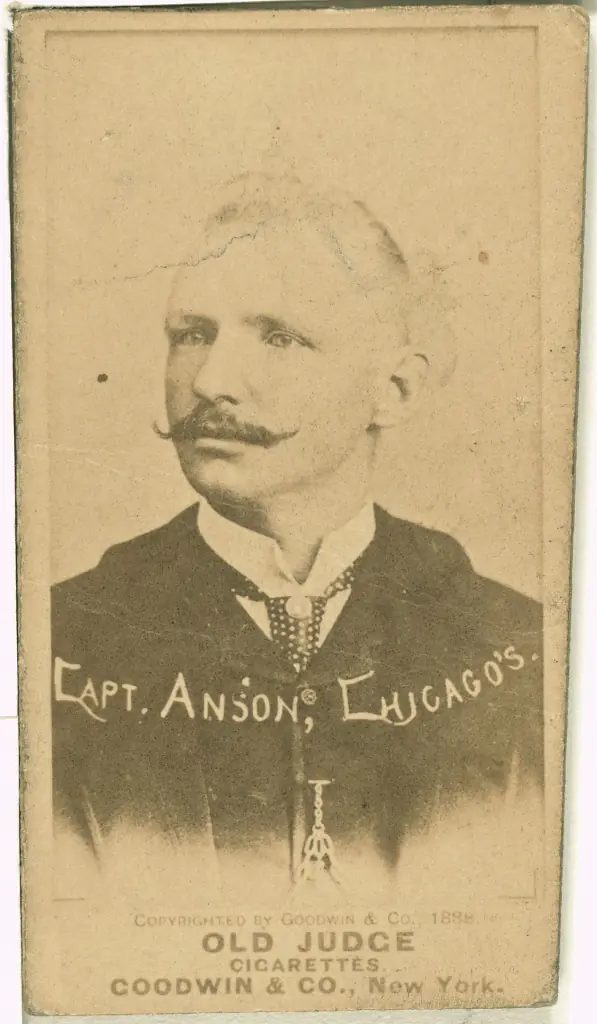 Cap Anson of Chicago on an Old Judge cigarette card, 1887–88