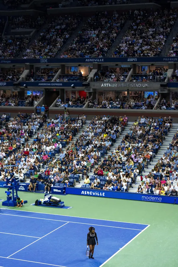 A full Arthur Ashe Stadium at the 2022 US Open, September 2, 2022 (not the 2018 final)
