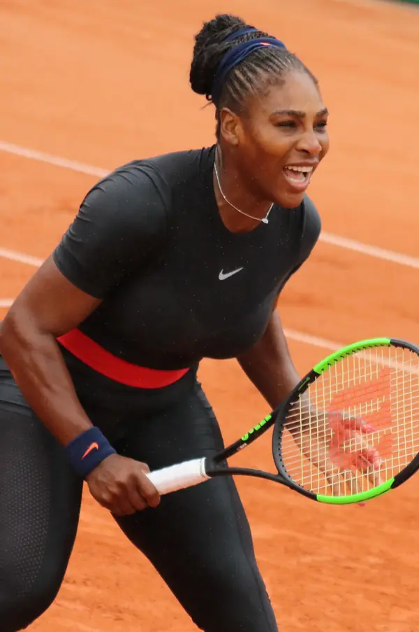 Serena Williams at Roland Garros, June 1, 2018 (three months before the US Open final)