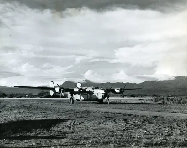 Consolidated B-24 Liberator at Guadalcanal, in August 1944 (RG18-AG-3873)