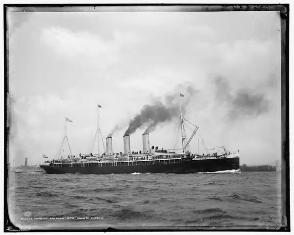 The Hamburg America Line steamer Augusta Victoria, about 1890