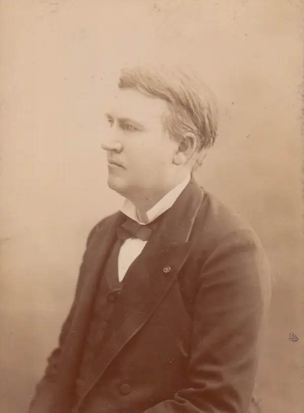 Thomas Edison, photographed in Paris by V. Daireaux, about 1889