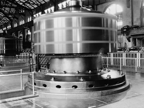 A generator at the Edward Dean Adams power station, Niagara Falls, date unknown
