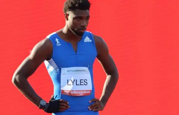 Noah Lyles at the Gyulai Memorial, Székesfehérvár, Hungary, August 18, 2020