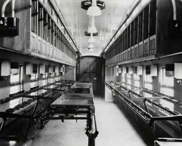Interior of a Railway Post Office Car (2550262025)