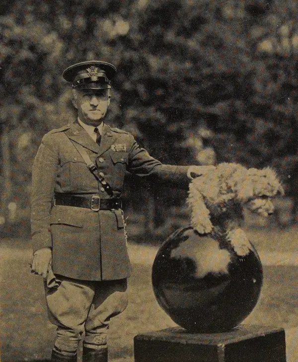 “Rags Poses with General Drum,” 1920s