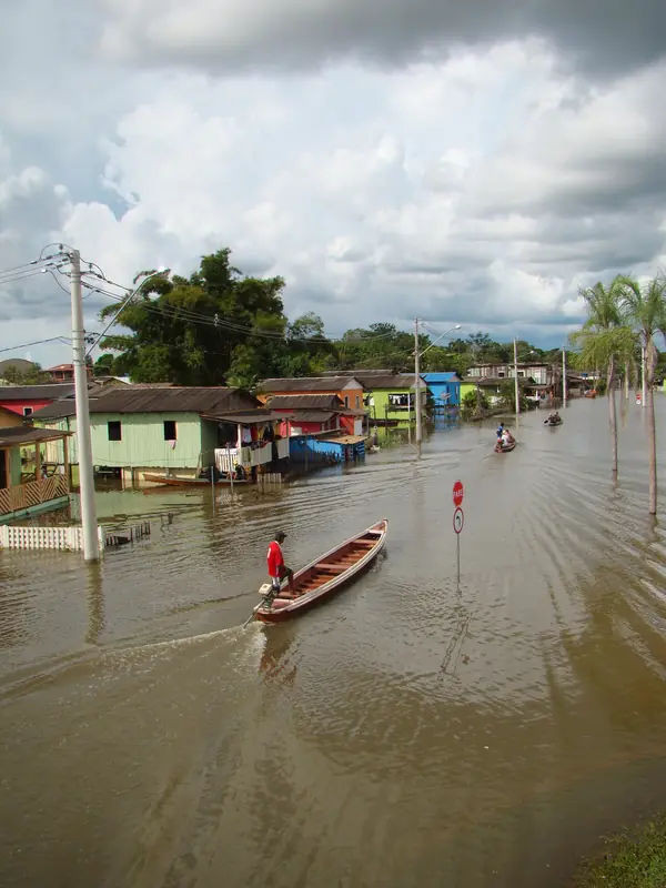 A flood of the Acre river in Rio Branco, Brazil, April 17, 2011 (not his house or his neighborhood)