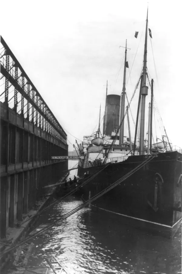 The Carpathia at Cunard’s Pier 54, New York, 1912