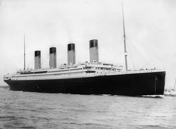 RMS Titanic leaving Southampton, April 10, 1912