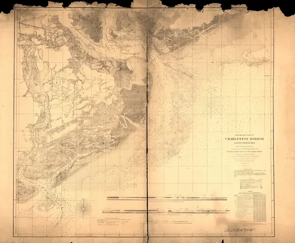 Preliminary chart of Charleston Harbor and its approaches. LOC 99448842
