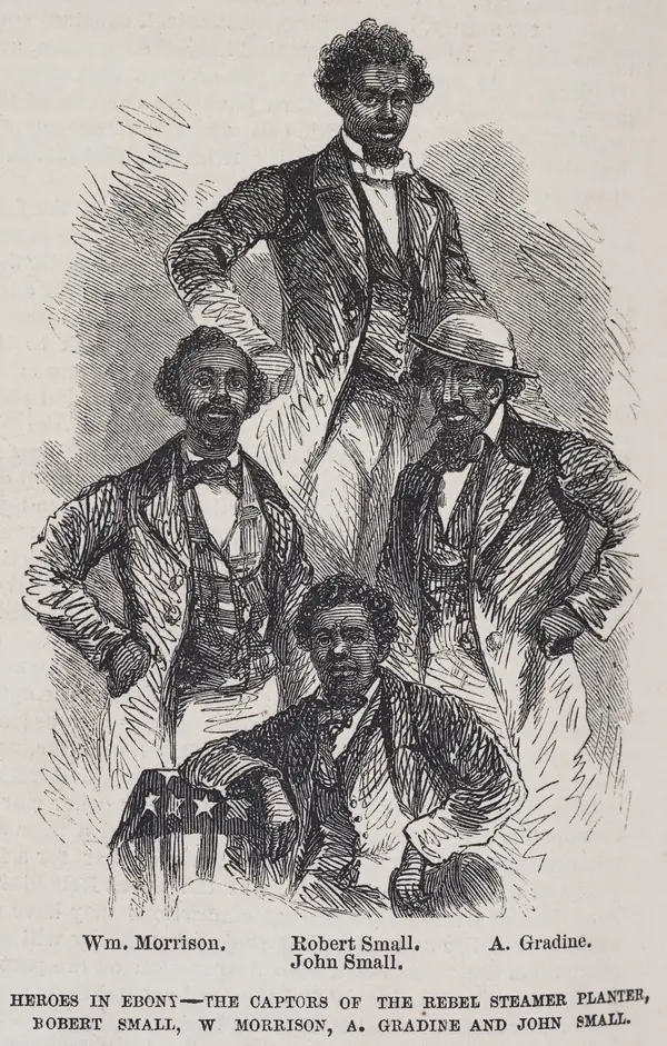 Heroes in Ebony-The captors of the Rebel steamer Planter, Robert Small, W. Morrison, A. Gradine and John Small LCCN99403228