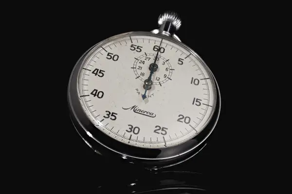 A vintage Minerva stopwatch, October 19, 2018 (not one used in 1954)