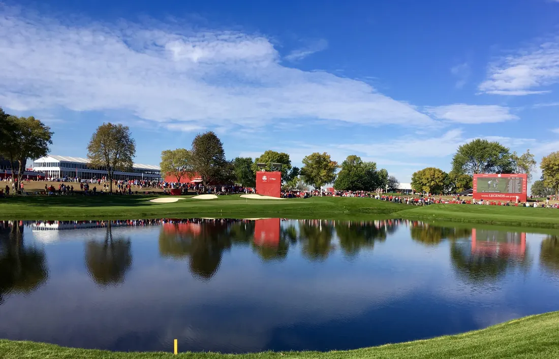 Hazeltine National Golf Club, Chaska, Minnesota, during the 2016 Ryder Cup week, dated October 2, 2016 (not the practice-round putt)