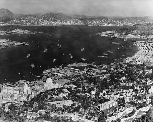 Warships in Hong Kong harbor 2
