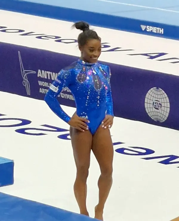 Simone Biles at the 2023 World Championships, Antwerp, October 6, 2023 (not the Paris floor final)