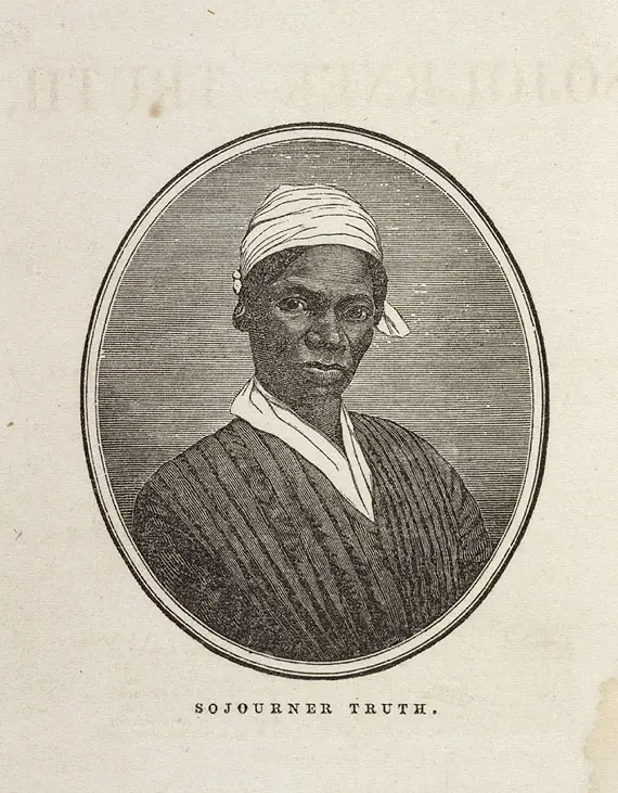 Sojourner Truth, the engraved frontispiece of the Narrative of Sojourner Truth, 1850