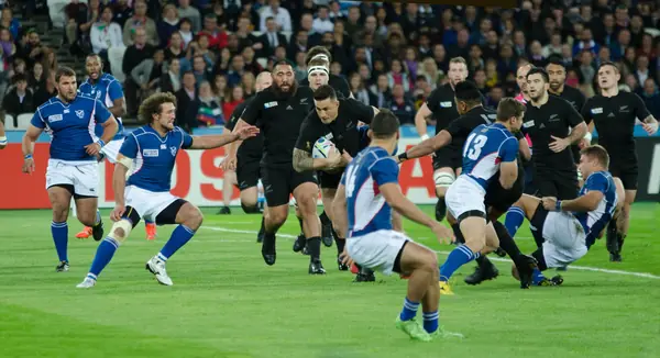 Sonny Bill Williams carrying the ball against Namibia, Olympic Stadium, London, September 24, 2015 (not the final)