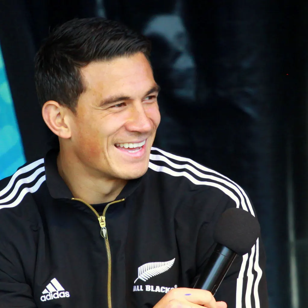 Sonny Bill Williams at an All Blacks visit to Christchurch during the 2011 World Cup, September 18, 2011 (not 2015)