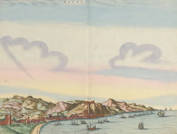 A view of Málaga, Spain, 1657