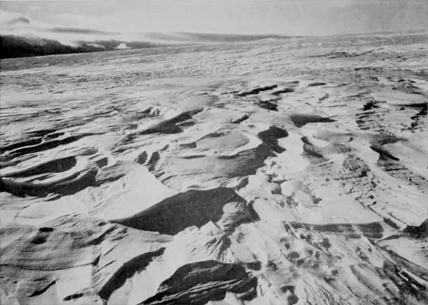 Sastrugi on the Barrier, photographed by Herbert Ponting, February 21, 1911 (not his walk)