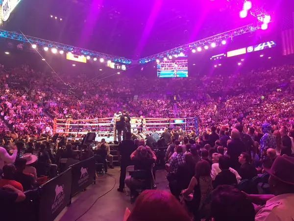 The MGM Grand Garden Arena, Las Vegas, during Pacquiao vs. Thurman, July 20, 2019 (not a Fury fight)