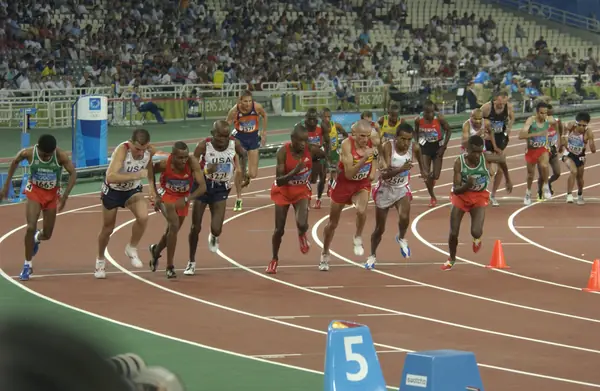 The Athens Olympic Stadium during the 10,000 meters final, August 20, 2004 (not Bolt’s heat)