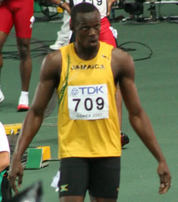 Usain Bolt at the 2007 World Championships, Osaka