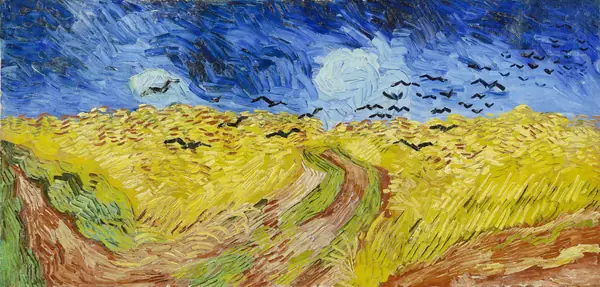 Wheatfield with Crows, a painting by Vincent van Gogh, July 1890